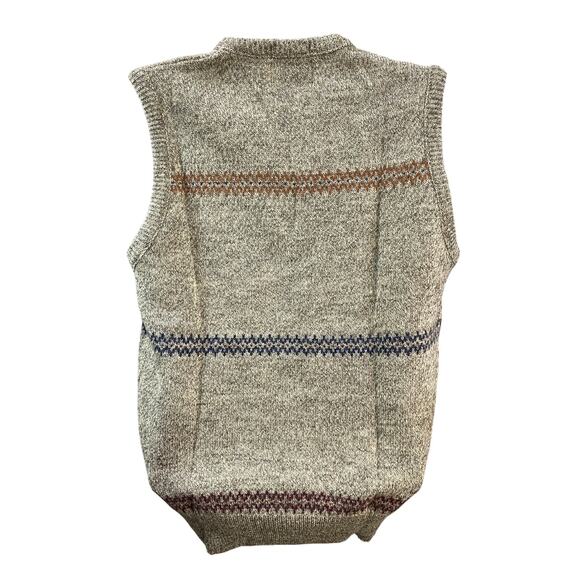 Outward Bound Brown Wool Blend Vest Men's Medium Fishing USA Made Bird emblem - Picture 2 of 11